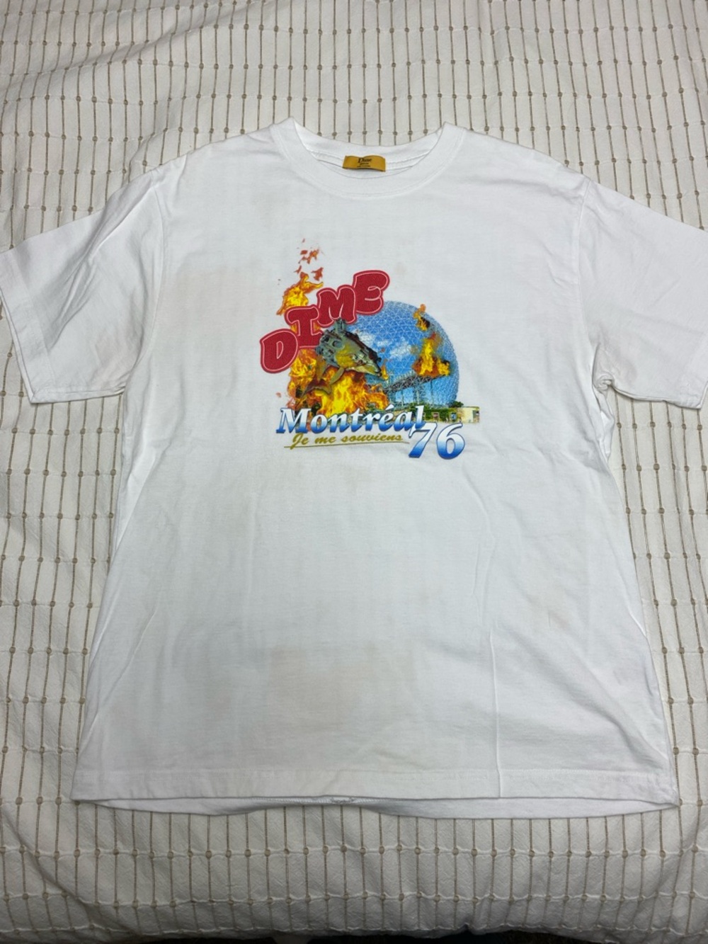 DIME Montreal '76 White Graphic Short Sleeve Tee